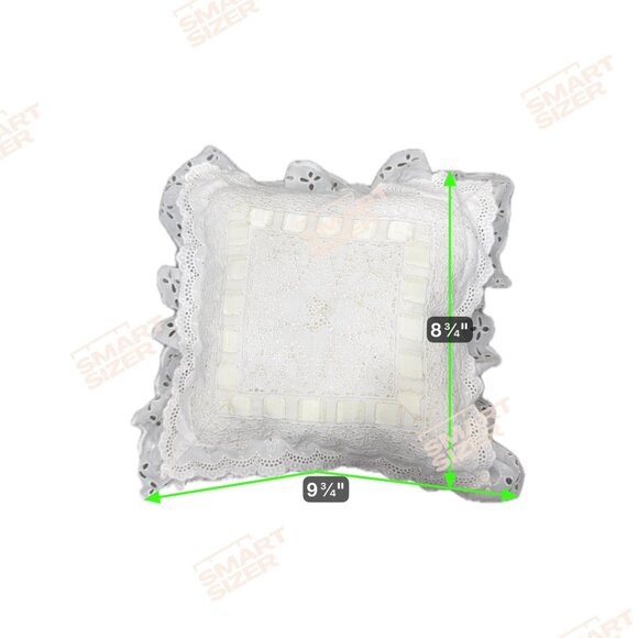 Vintage White Eyelet Lace Wide Victorian Throw Pillow Romantic Cottage Chic 9" - Picture 4 of 4